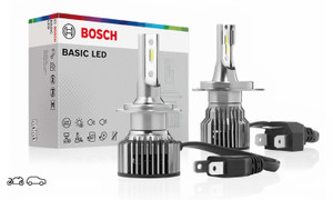 BOSCH Headlight Basic ECO LED H4 Bulb x 2  12V 24W LED 1 987 301 700