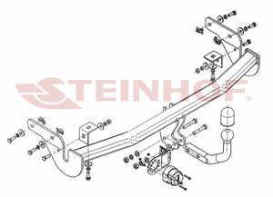 Tow Bar For Citroen C3 II Picasso 2009 on model