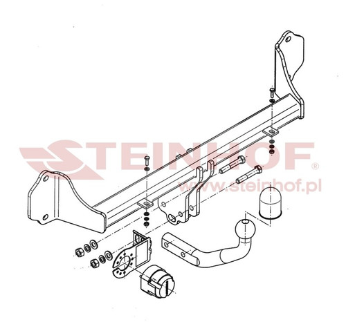 Tow Bar for  BMW 1 Series 2004 to 2011 5 Door 