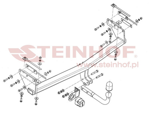 Tow Bar for Renault Koleos II Fits 2016 On (Some models)