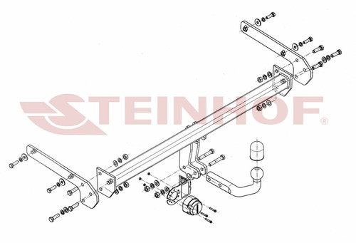 Tow Bar for Suzuki SX4 2006 to 2013  models