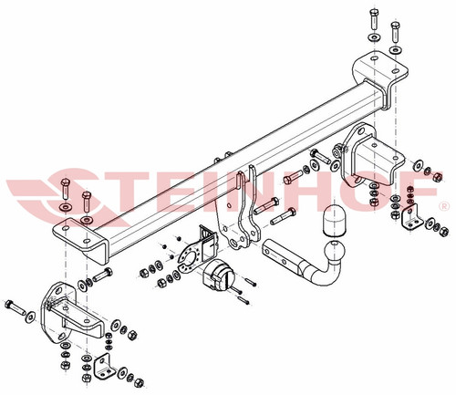 Tow Bar for Mercedes X253 GLC  2015 to 2019
