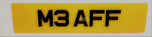 Number Plate - Metro Style - Yellow x 1