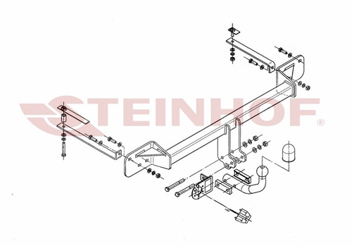 Tow Bar for Fiat Punto 3/5 Door  2012 to Present