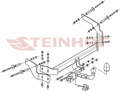 Tow Bar for Fiat Qubo  2008 to 2016