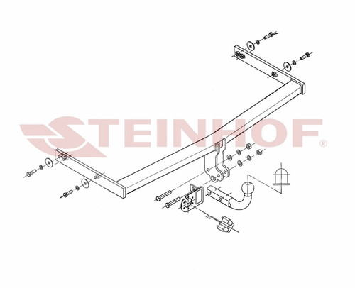 Tow Bar for Seat Altea  2004 to 2015