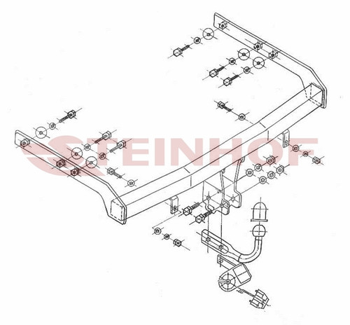 Tow Bar for Seat Alhambra 2000 to 2010