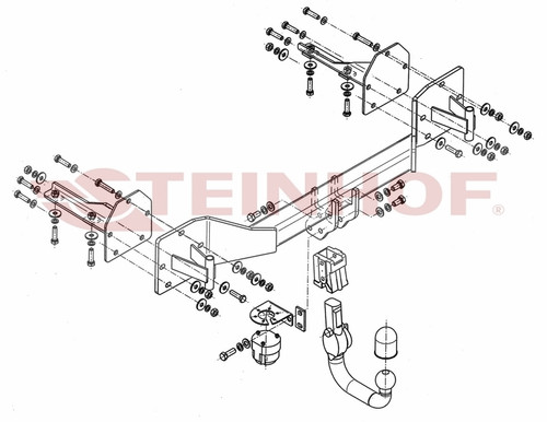 Detachable Tow Bar BMW X5 fits all E53 1999 to 2007 models
