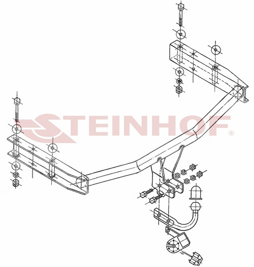 Tow Bar for Audi A4 Saloon 2000 to 2004 models