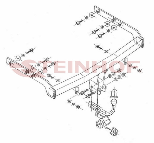 Tow Bar for VW Sharan I 2000 to 2010