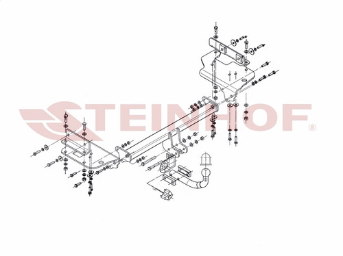 Tow Bar for Hyundai Tucson 2004 to 2012