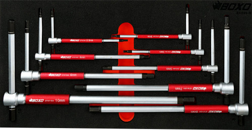 BOXO 9Pc 3 Way Spinner Hex T-Handle Set