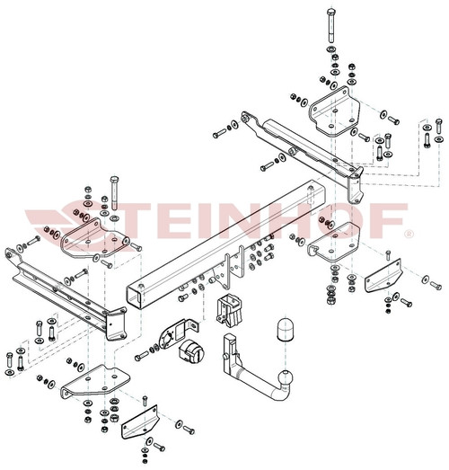 Detachable Tow Bar for Mercedes M-Class (ML) W166 2011 to 2015