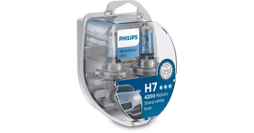 PHILIPS WhiteVision ultra H7 4200 Kelvin LED Car Bulb x 2