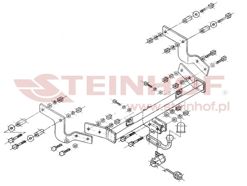 Tow Bar for Peugeot Partner I 1996 to 2008 