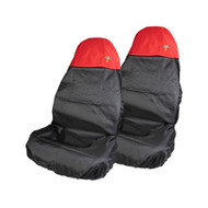 2 x Heavy Duty Single Seat Cover - RED