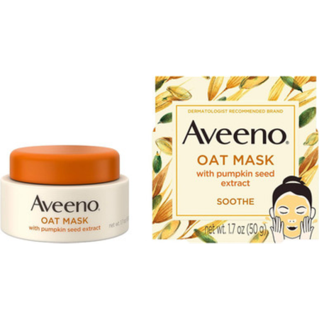Aveeno Oat Face Mask, Soothing Pumpkin Seed Extract