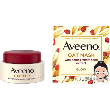 Aveeno Glow Facial Oat Mask Pomegranate Seed Extract 50g