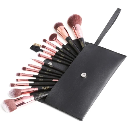 Deluxe 15 Piece Rose Gold Brush Set