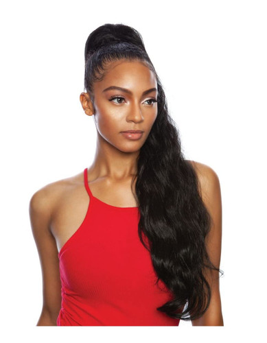 Mane Concept Human Hair Blend Ponytail Mega Wrap N Tie MBWNT01 Body Wave Wnt 32"