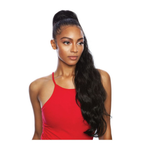 Mane Concept Human Hair Blend Ponytail Mega Wrap N Tie MBWNT01 Body Wave Wnt 32"