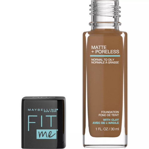 MAYBELLINE Fit Me Matte + Poreless Foundation – 322 Warm Honey, 30 Ml, Mattierend & Porositätsverdeckend