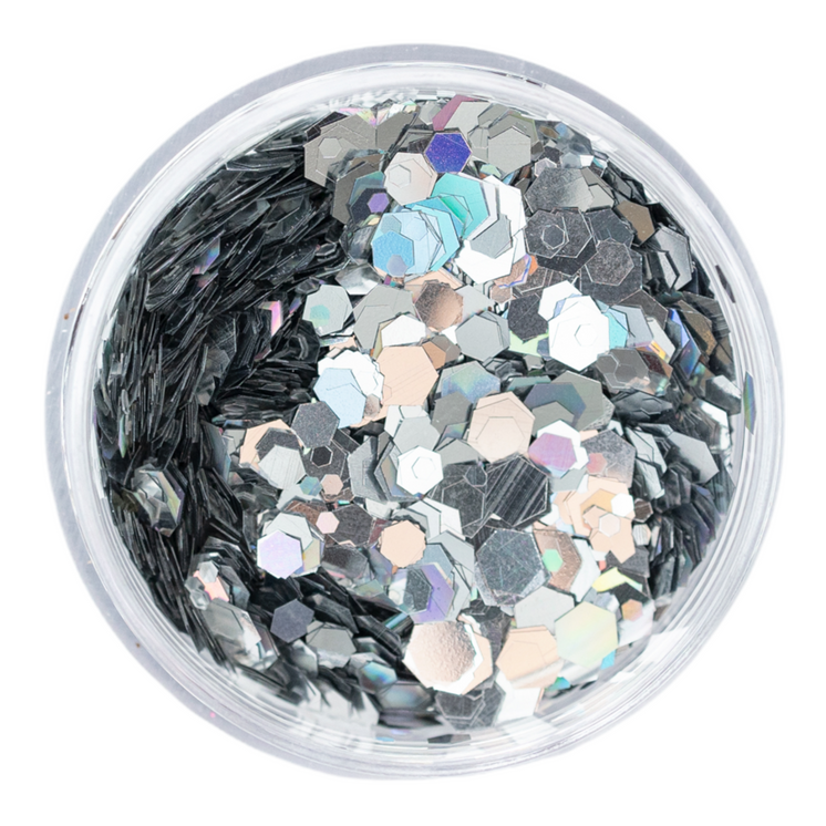 Extra Glitters Chunky Glitter - Silver Bullet 10g