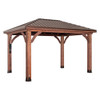 14X10 CORDOVA GAZEBO-LIGHT BROWN