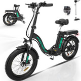 Foldable Electric Bike for Adults, 20" x 4.0 Fat Tire Ebike with 750W Motor, 48V/15Ah, 7-Speed Electric Bicycle