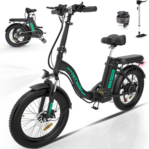 Foldable Electric Bike for Adults, 20" x 4.0 Fat Tire Ebike with 750W Motor, 48V/15Ah, 7-Speed Electric Bicycle