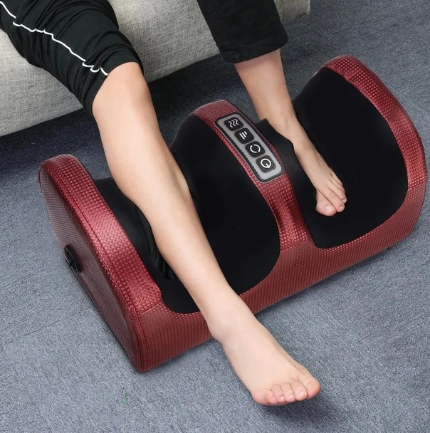 Foot Massager Shiatsu Kneading Deep Tissue Relax Heated Roller Calf Pain Relief Fatigue Muscles