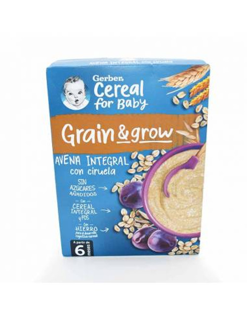 Gerber avena con ciruela 1 estuche 250 g