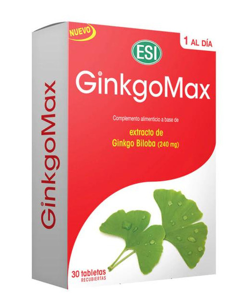 Tabletas potenciadoras de memoria ginkgomax esi