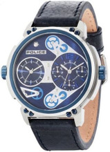 Police Steampunk Men's Gents Analog Dual Time Quartz Multifunction Watch With Date - PL-14693JSTBL-03