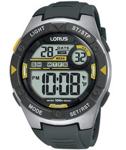 Lorus Men's LCD Digital Watch with Grey Silicon Strap R2397MX9