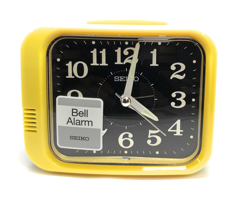 Seiko Bedside Bell Alarm Clock | QHK058Y | Amber Trading UK