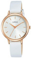 Lorus Women's Analogue Watch with White Leather Strap & White Dial RG246NX8