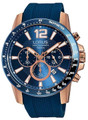 Lorus Men's Chronograph Watch with Silicon Strap & Blue Dial RT392EX9