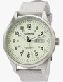 Lorus Men's Automatic Watch with Day/Date, Nylon Strap, Grey Dial RL415BX9