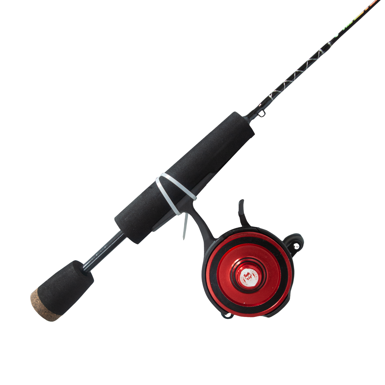 LEO 51cm Ice Fishing Rod+Reel Fiberglass Fishing Pole with Reel Portable  Ultra-short Antiskid Grip Tackle Pesca Fisherman Gear