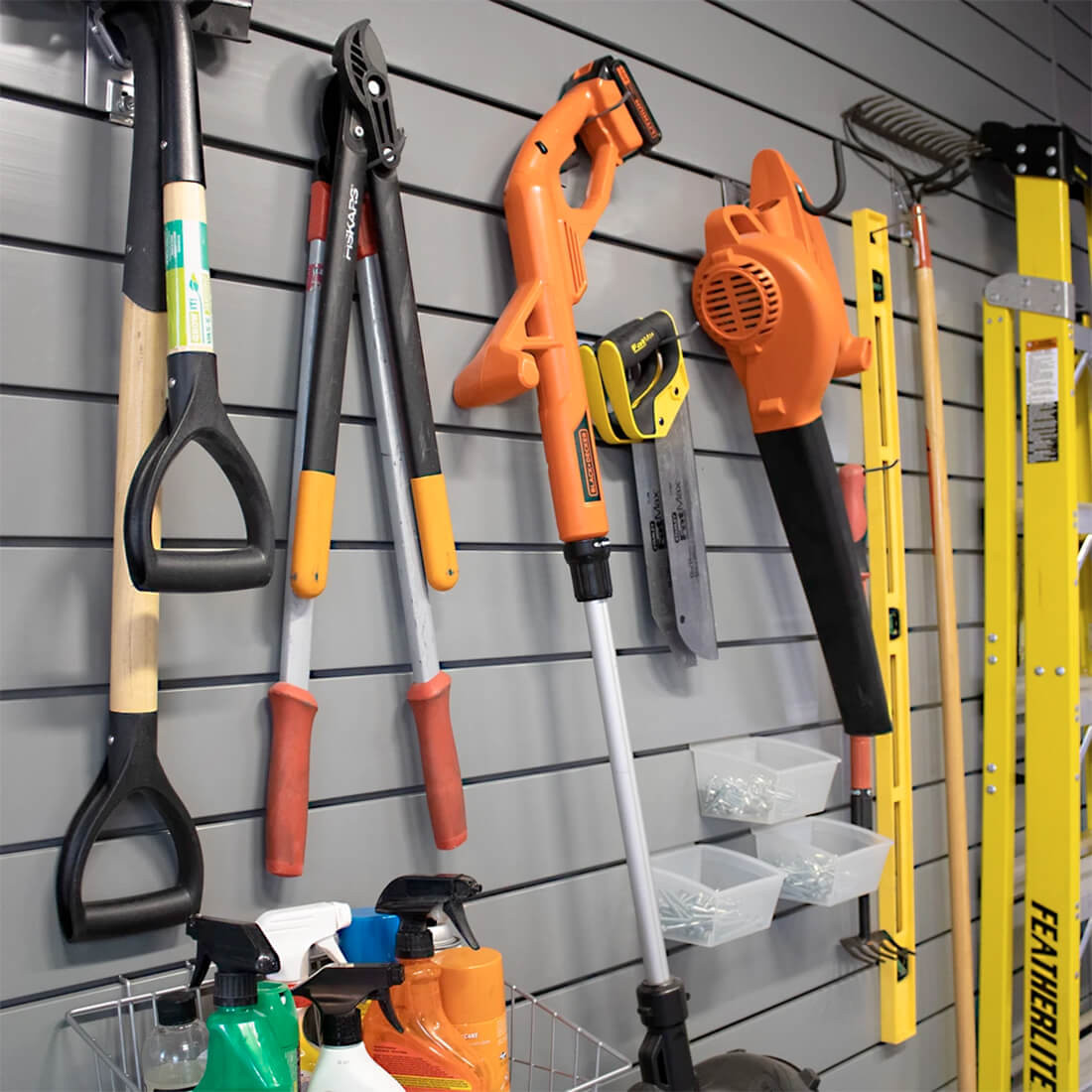 Proslat 8 ft. x 4 ft. PVC Slatwall (Light Gray) - Thumbnail 4