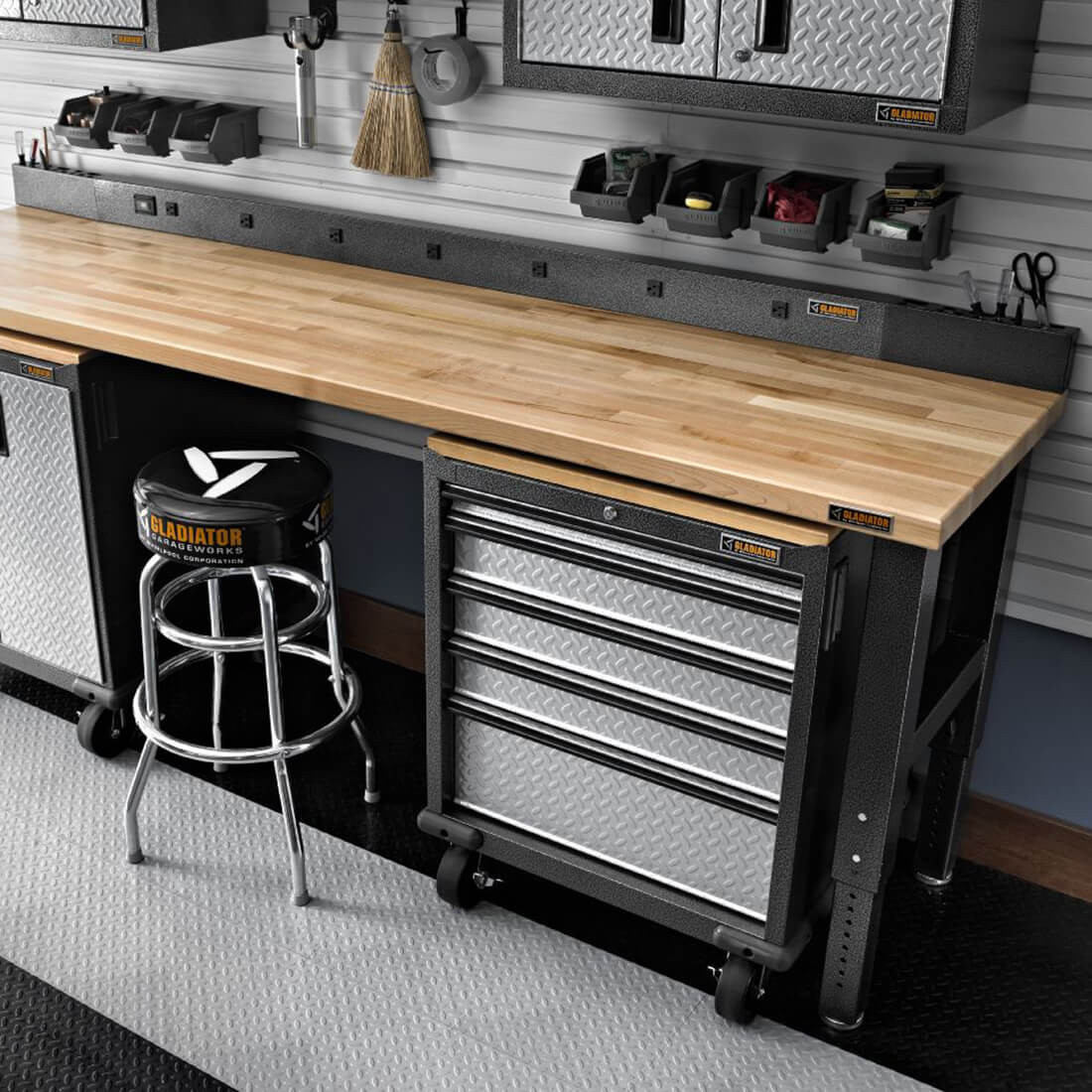 Gladiator GAAC68PSDG 6-Foot Wide 9-Outlet Workbench Powerstrip