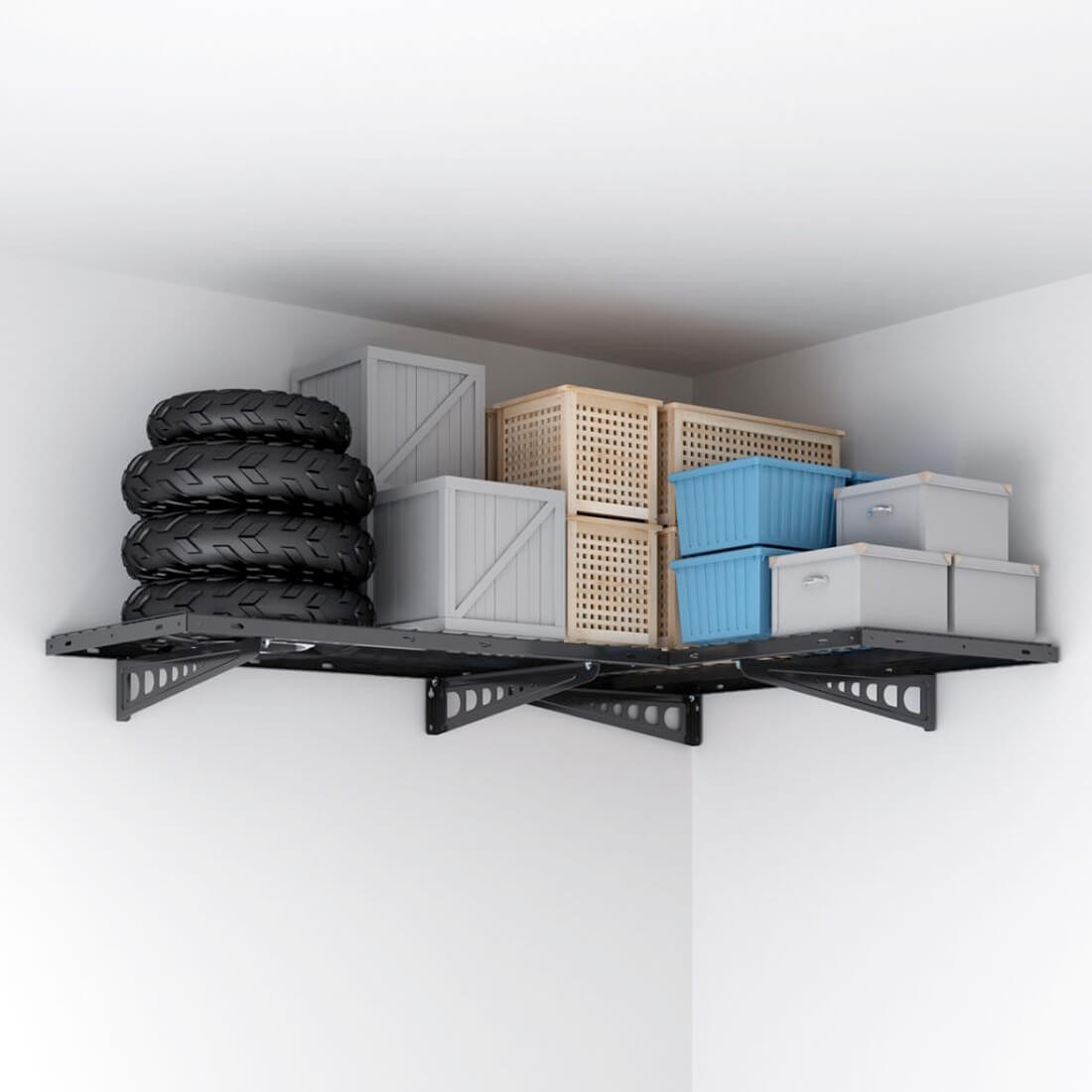 Fleximounts 2' X 4' Corner Wall Shelving (2-Pack)