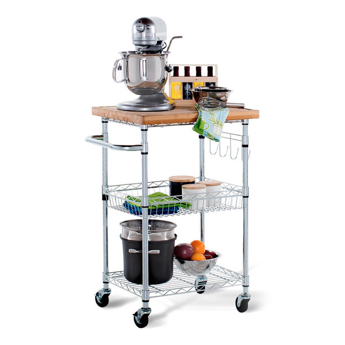 EcoStorage Bamboo Top Kitchen Cart - Thumbnail 5