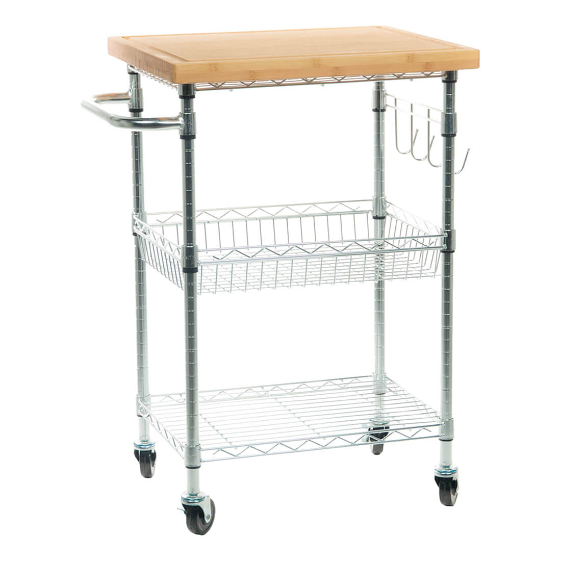 EcoStorage Bamboo Top Kitchen Cart