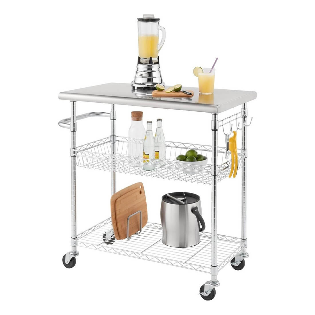 EcoStorage NSF Stainless Steel Kitchen Cart - Thumbnail 2