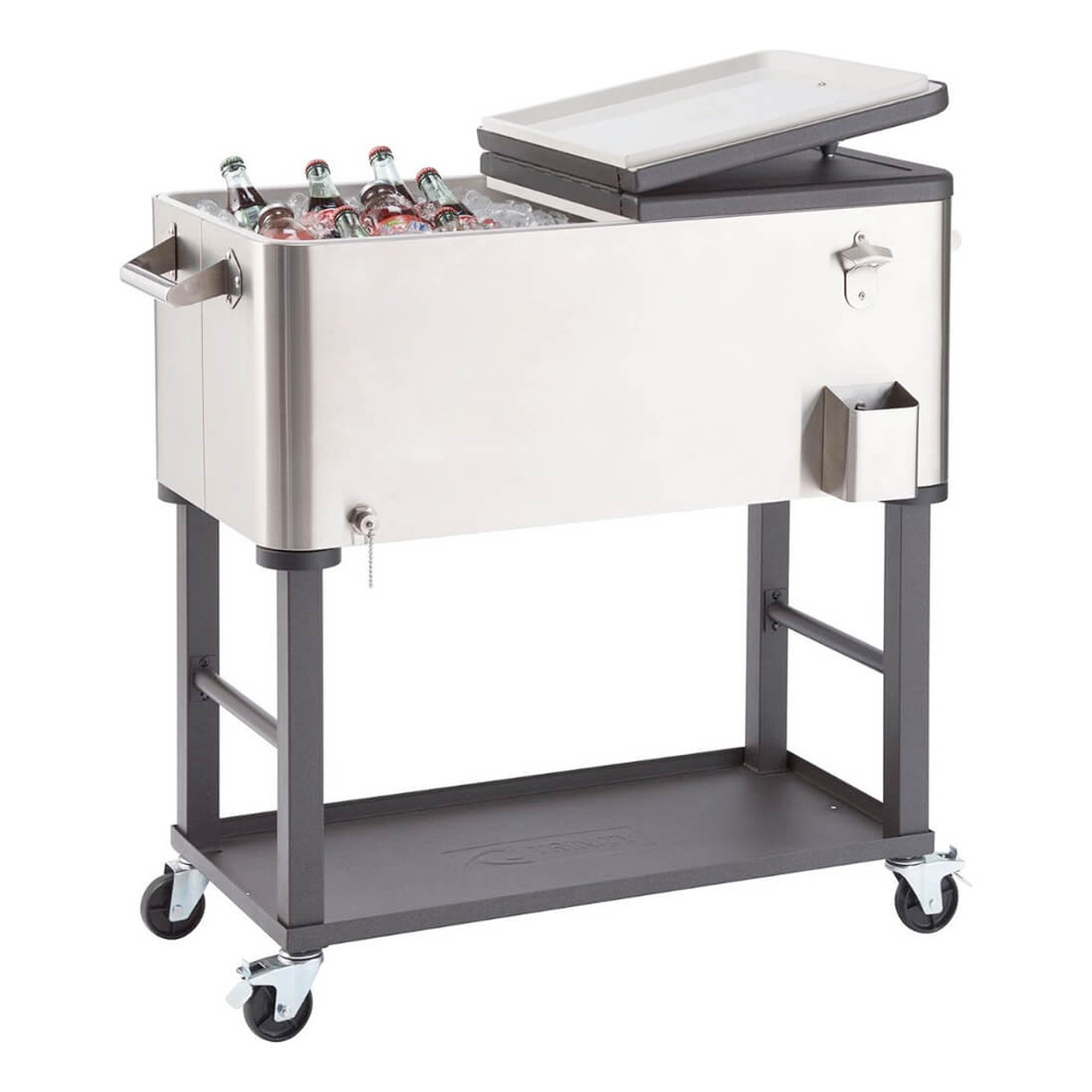 100 Quart Stainless Steel Cooler with Detachable Tub