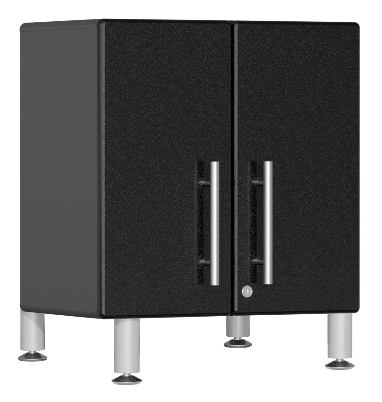 Ulti-MATE Garage 2-Door Compact Garage Cabinet in Midnight Black Metallic