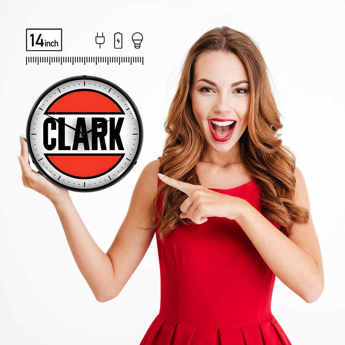 Collectable Sign and Clock Clark Oil Backlit Wall Clock - Thumbnail 5