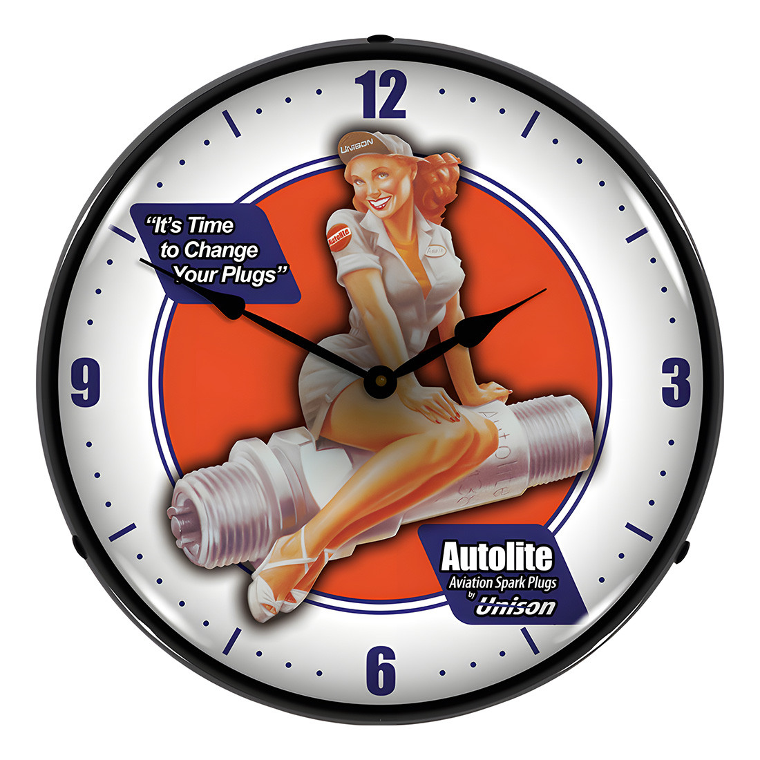 Autolite Aviation Backlit Wall Clock